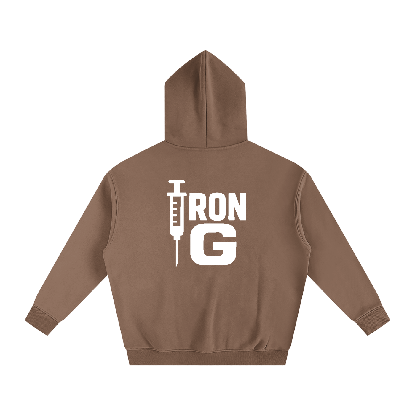I AM STEROIDS Oversize Hoodie, white letters