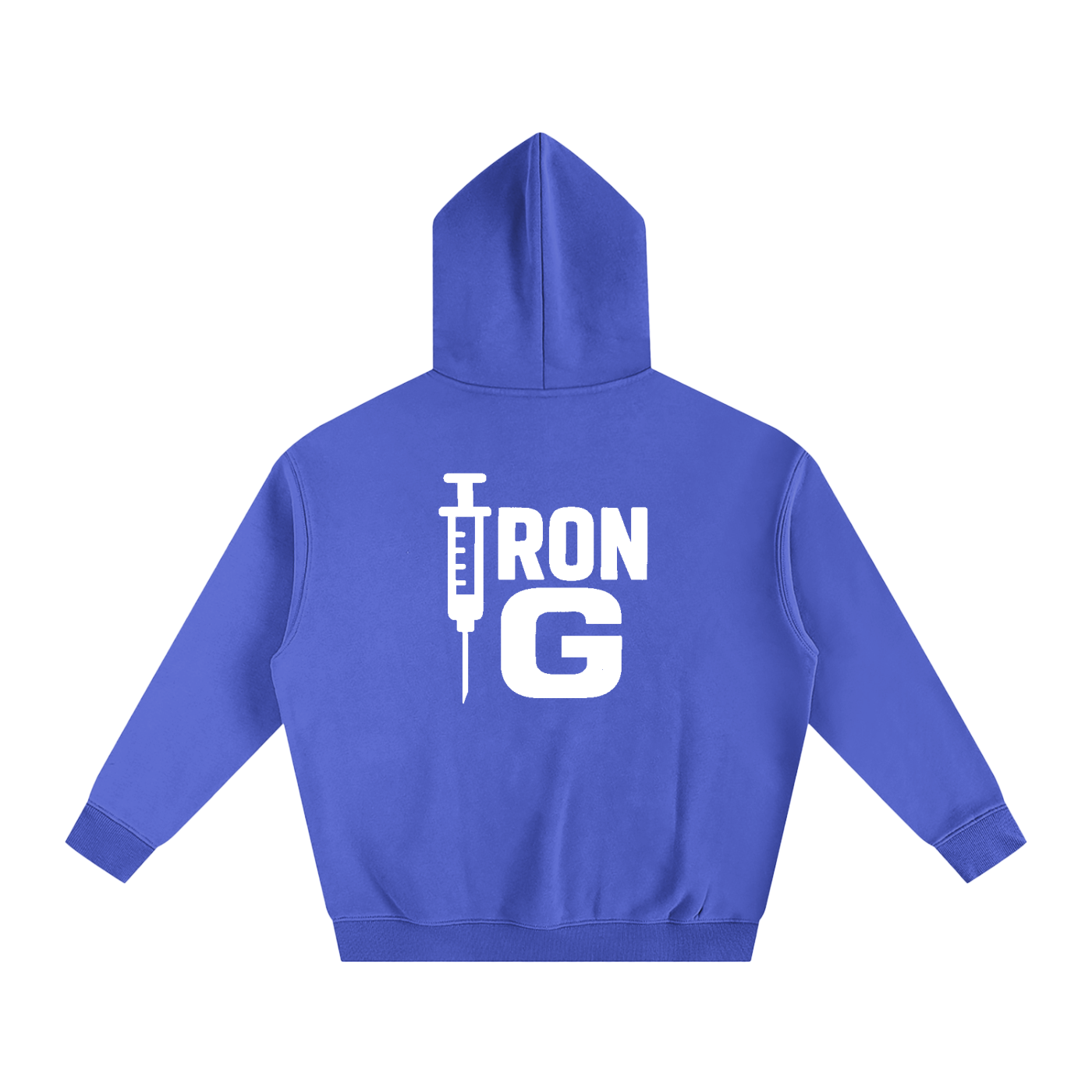 I AM STEROIDS Oversize Hoodie, white letters