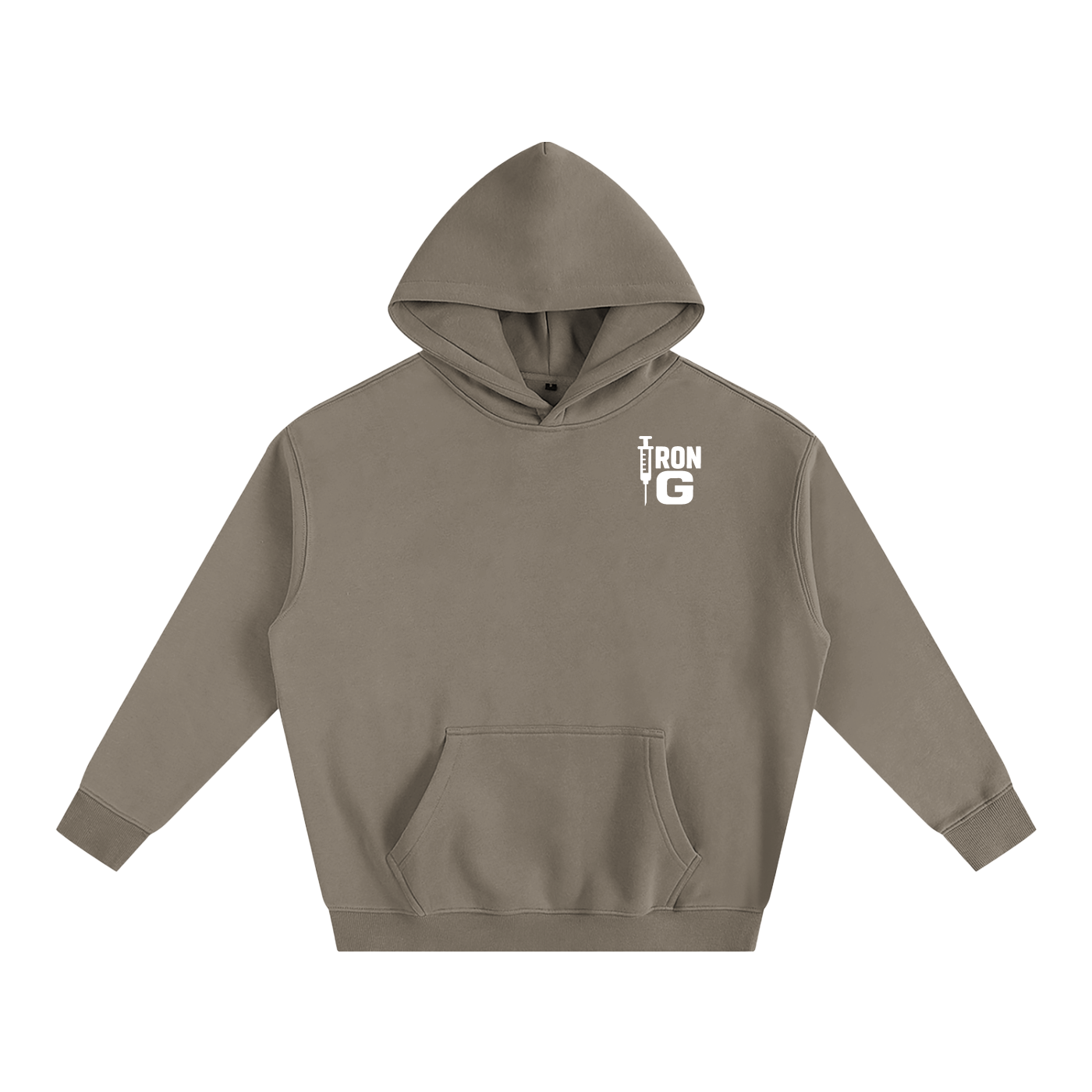 Oversize Iron G Hoodie, White Logo