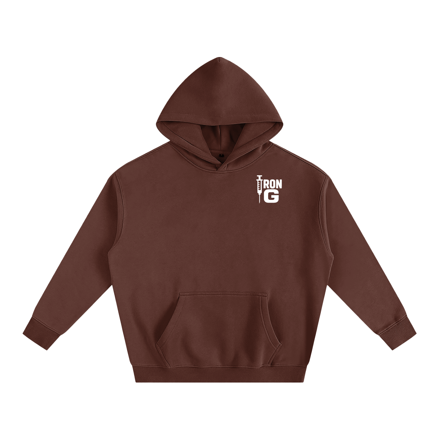 Oversize Iron G Hoodie, White Logo