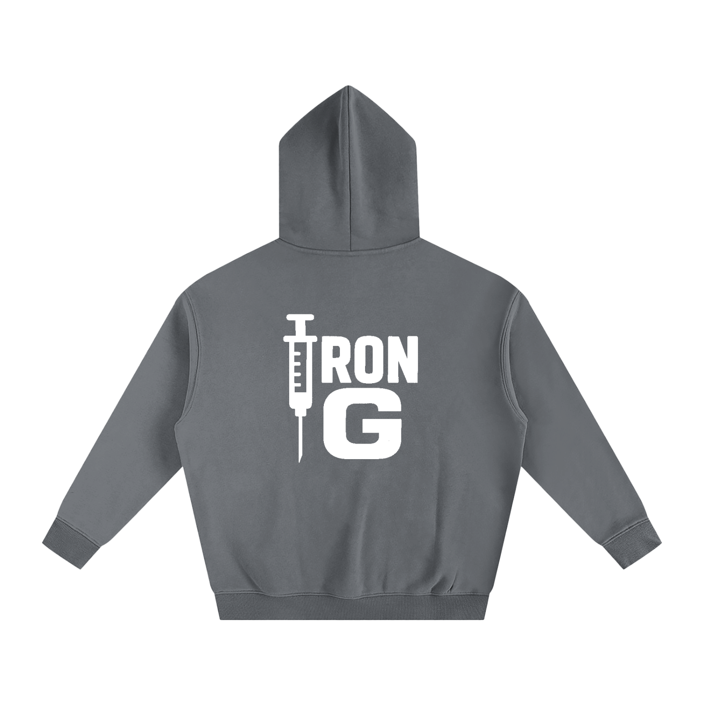 Oversize Iron G Hoodie, White Logo