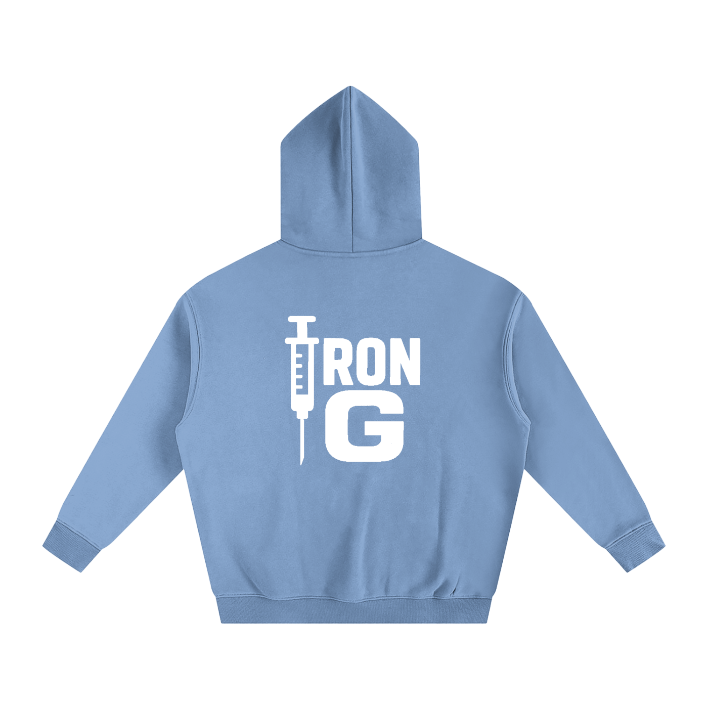Oversize Iron G Hoodie, White Logo