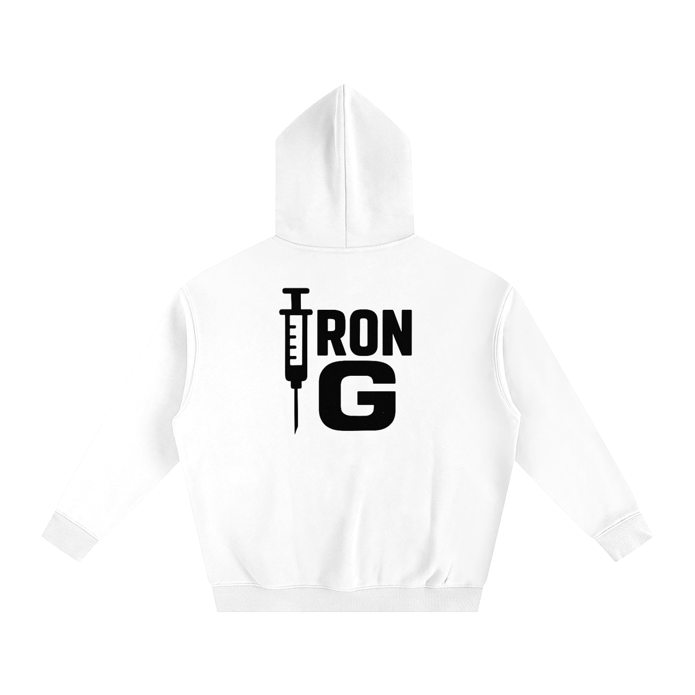Iron G Oversize Hoodie, Black Logo