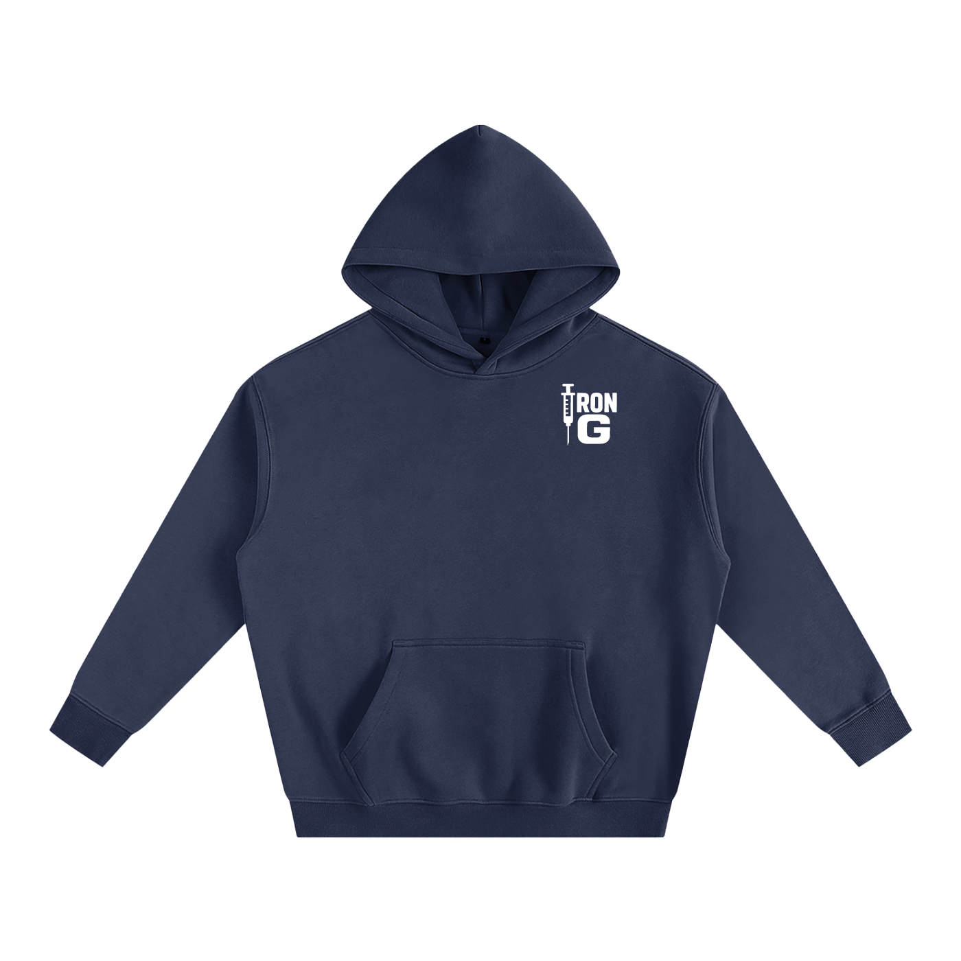 Oversize Iron G Hoodie, White Logo