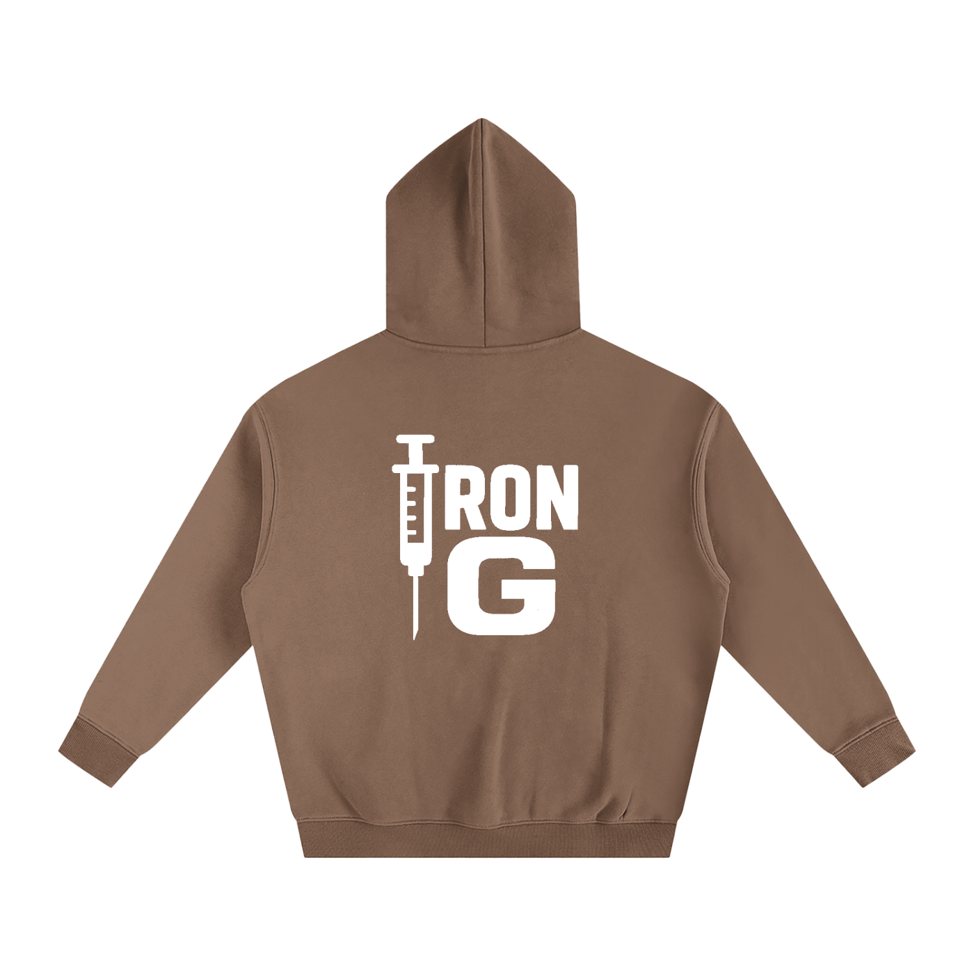 Oversize Iron G Hoodie, White Logo