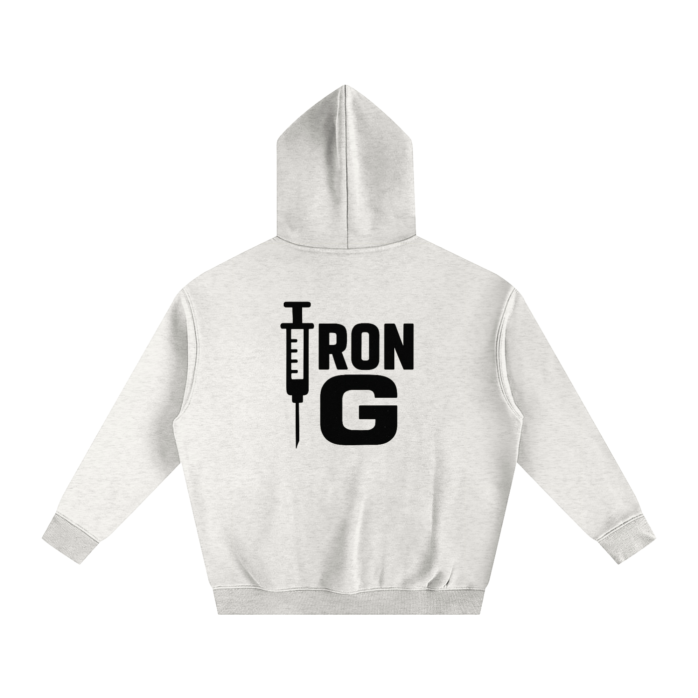 I AM STEROIDS Oversize Hoodie, black letters