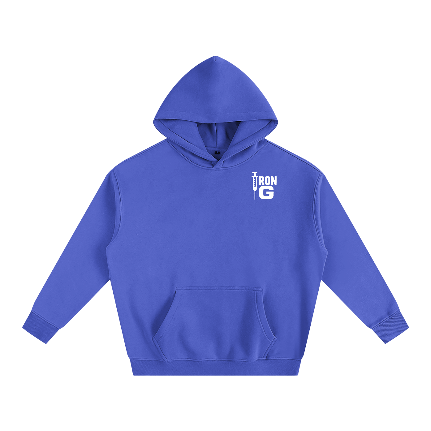 Oversize Iron G Hoodie, White Logo