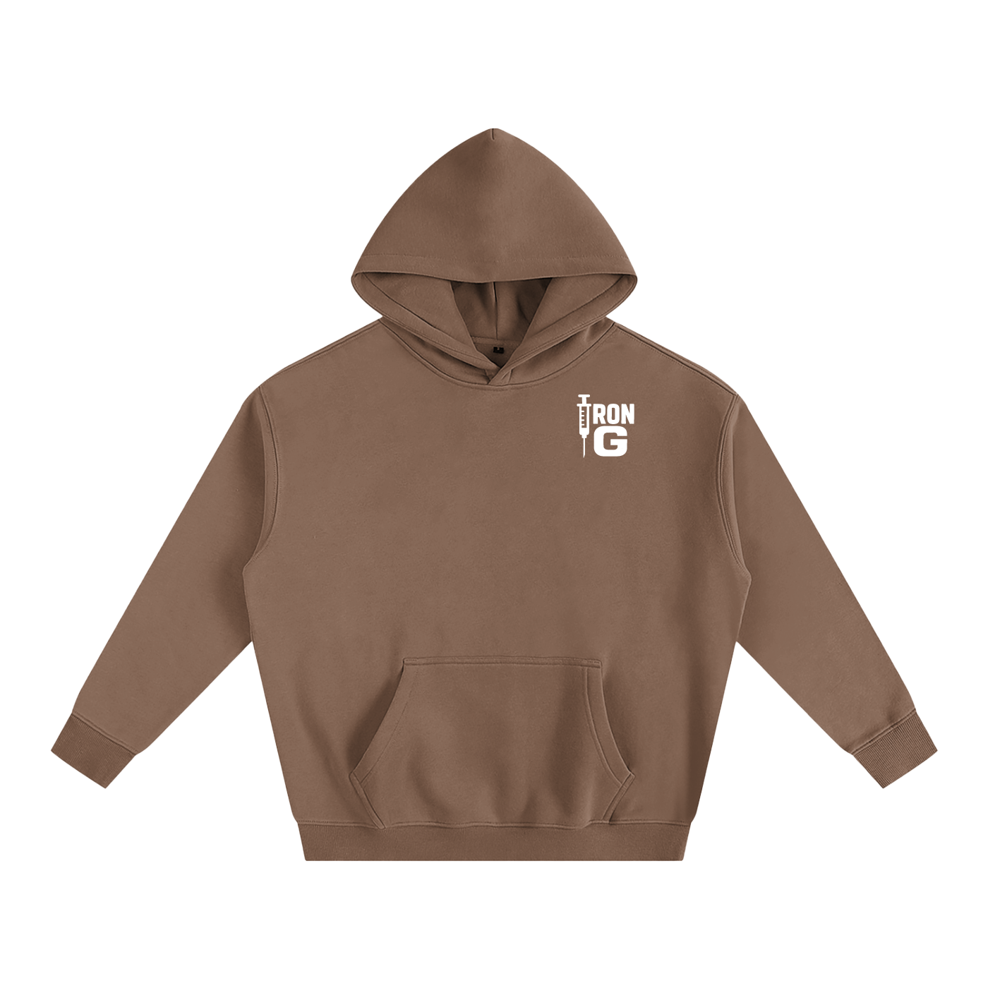 Oversize Iron G Hoodie, White Logo