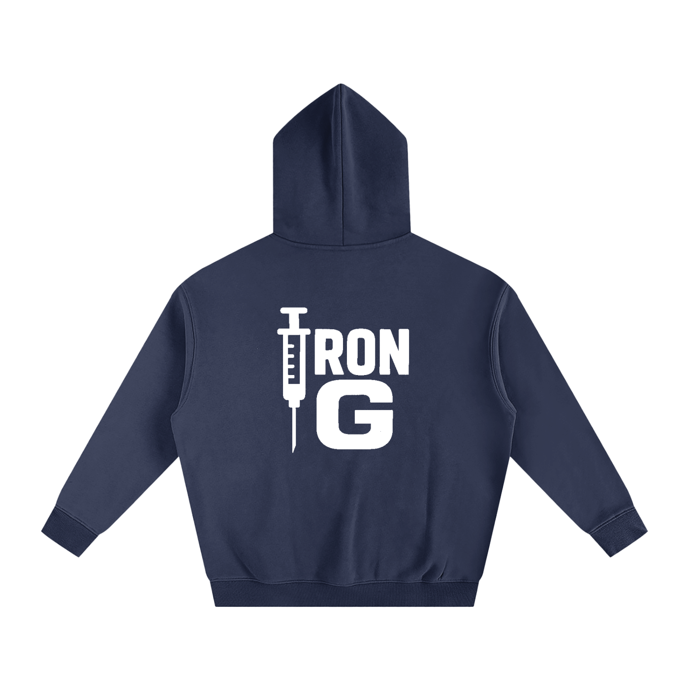 Oversize Iron G Hoodie, White Logo