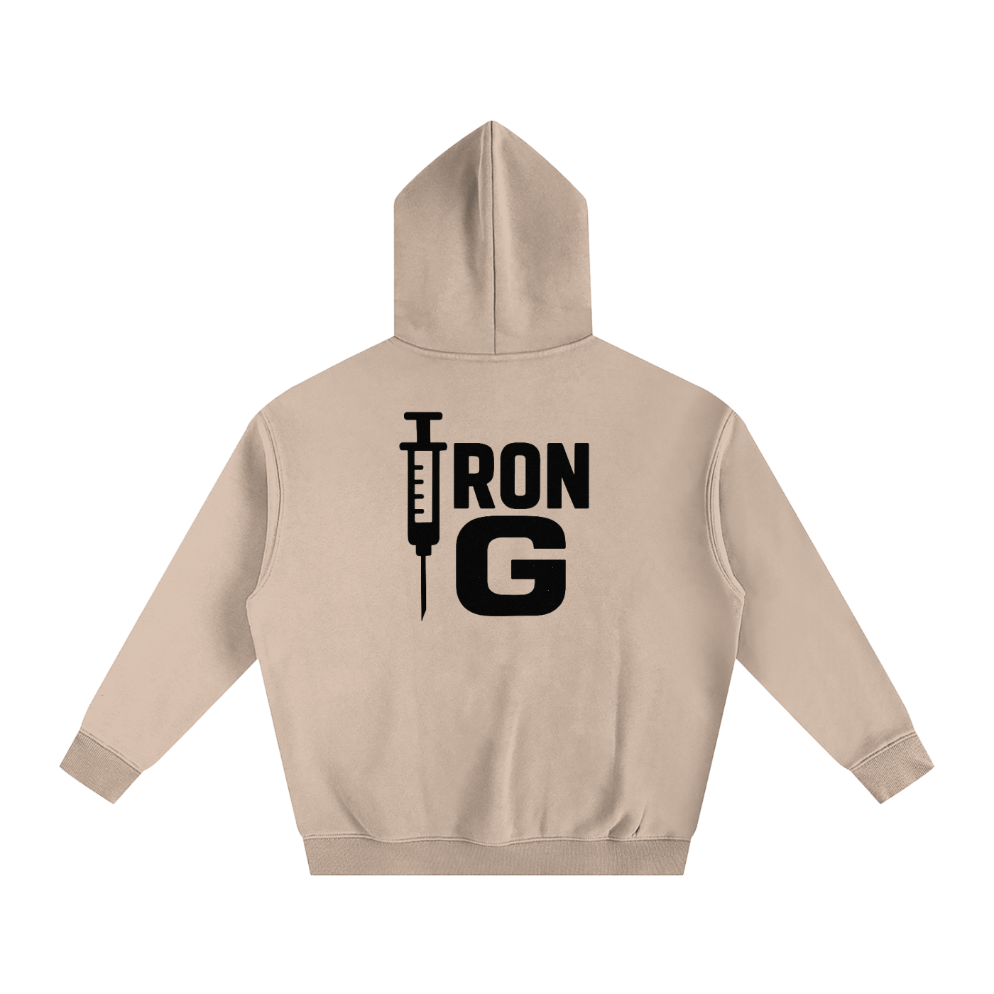 Iron G Oversize Hoodie, Black Logo