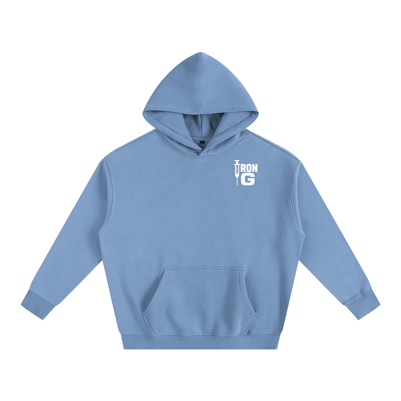 Oversize Iron G Hoodie, White Logo