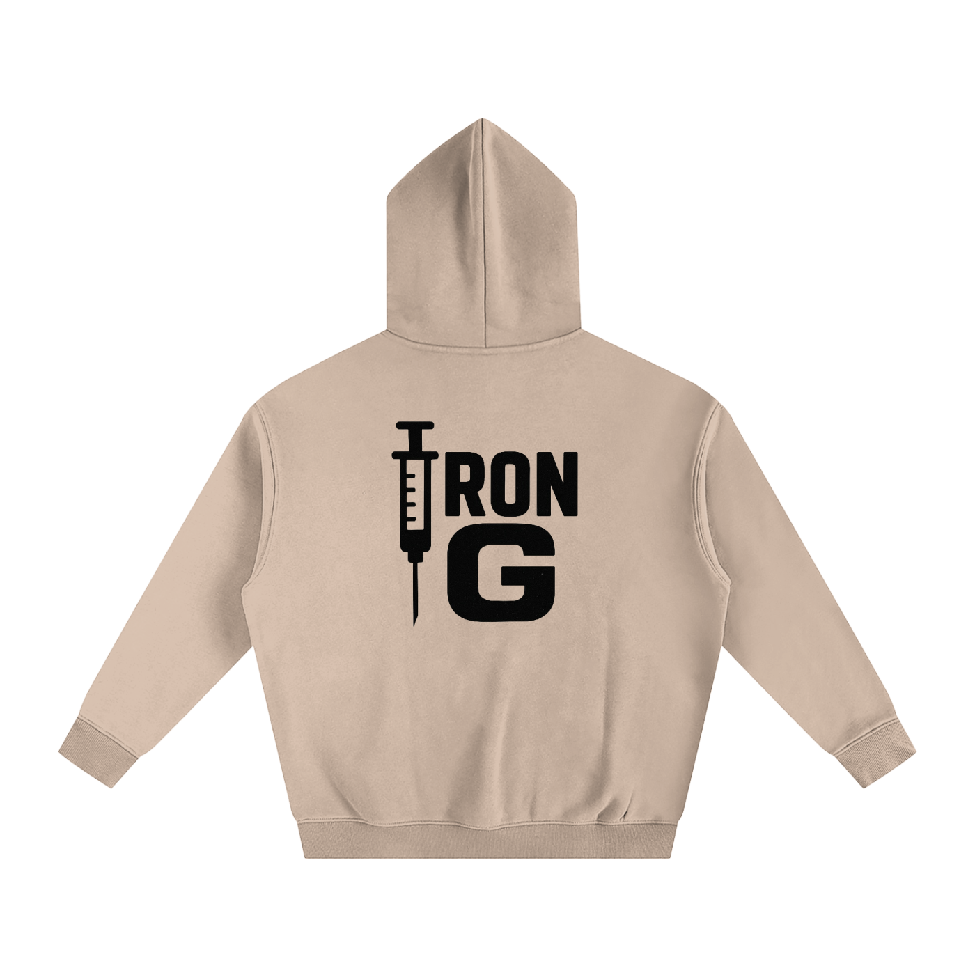I AM STEROIDS Oversize Hoodie, black letters