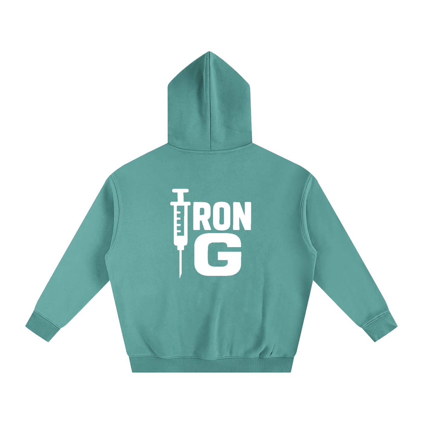 Oversize Iron G Hoodie, White Logo