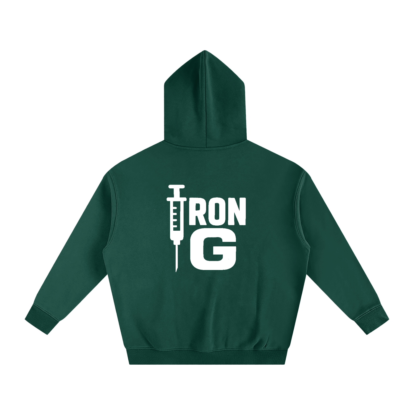 Oversize Iron G Hoodie, White Logo