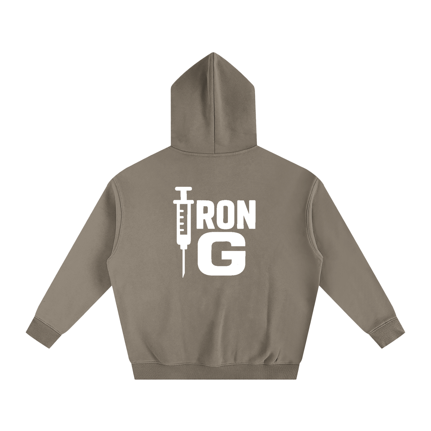 I AM STEROIDS Oversize Hoodie, white letters