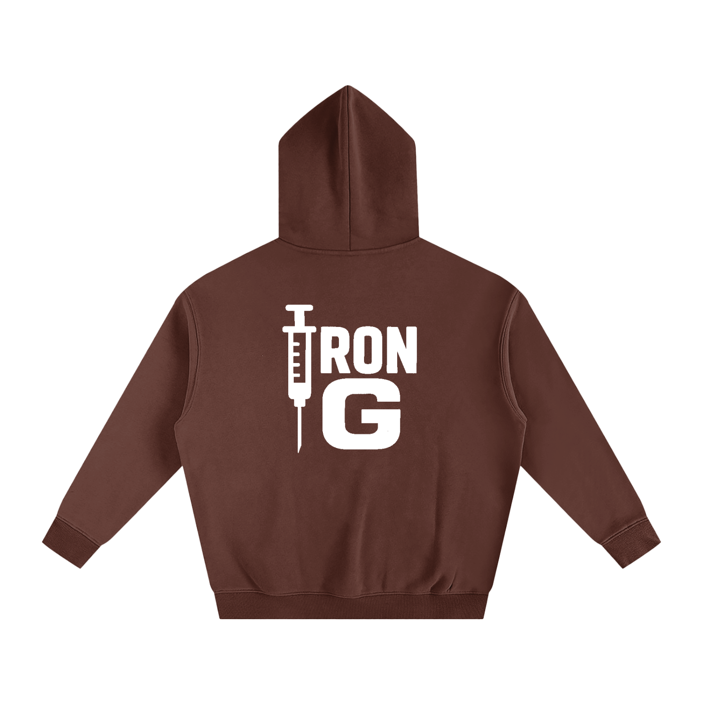 I AM STEROIDS Oversize Hoodie, white letters