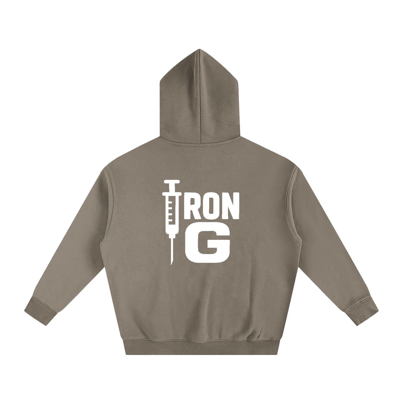 Oversize Iron G Hoodie, White Logo