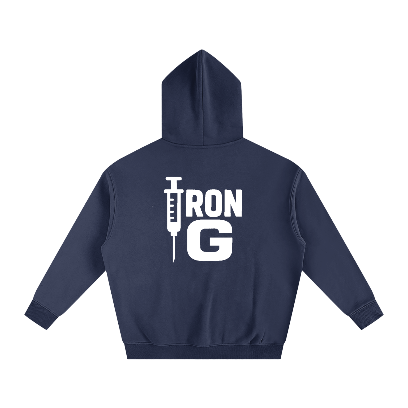 I AM STEROIDS Oversize Hoodie, white letters
