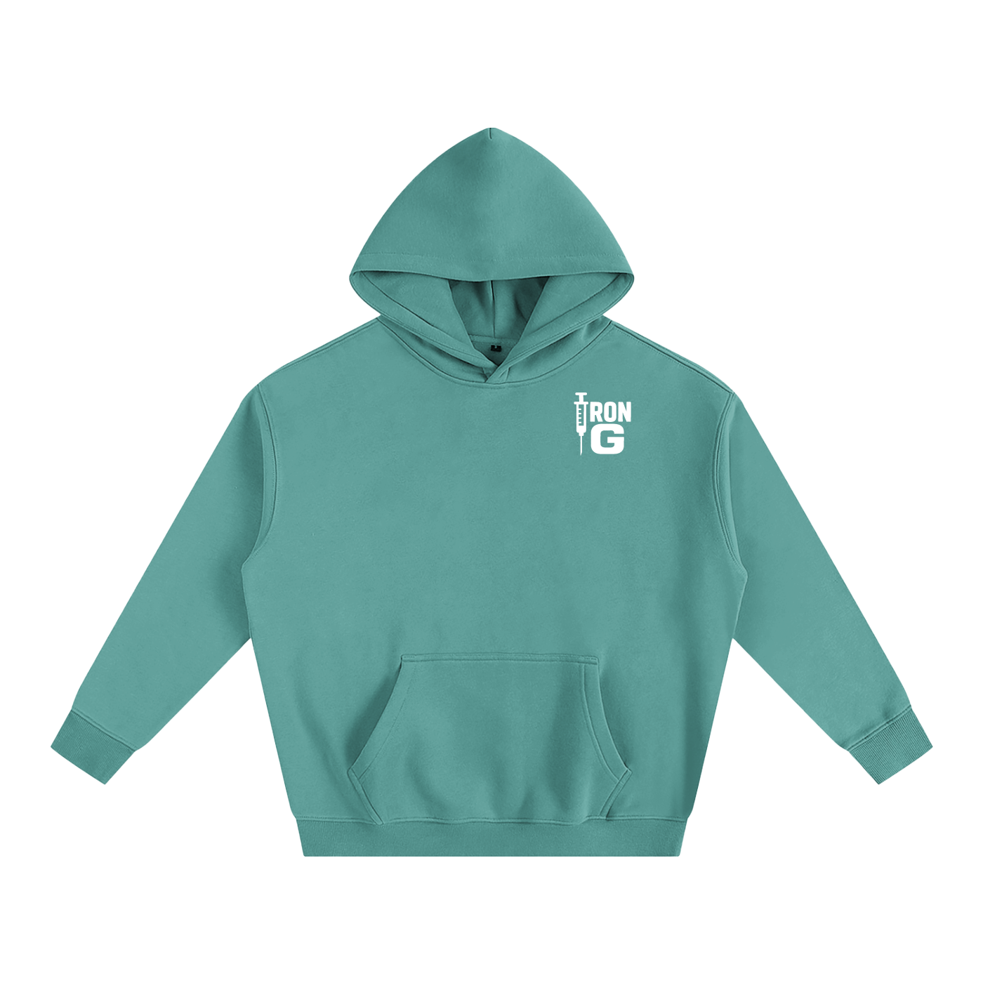 Oversize Iron G Hoodie, White Logo