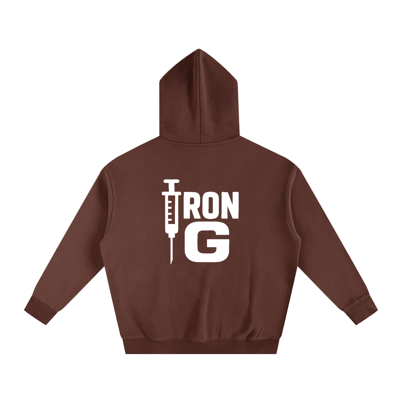Oversize Iron G Hoodie, White Logo