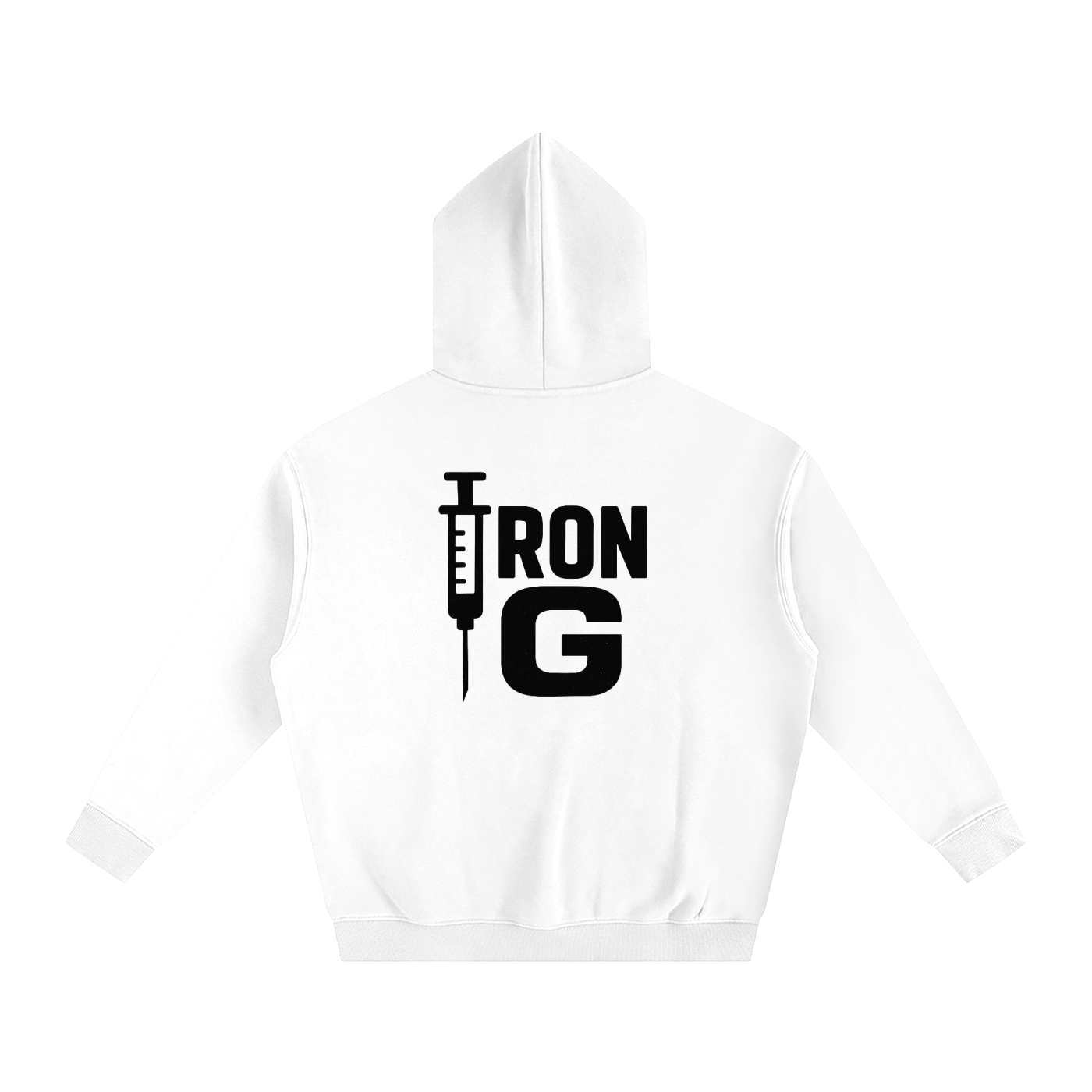 I AM STEROIDS Oversize Hoodie, black letters