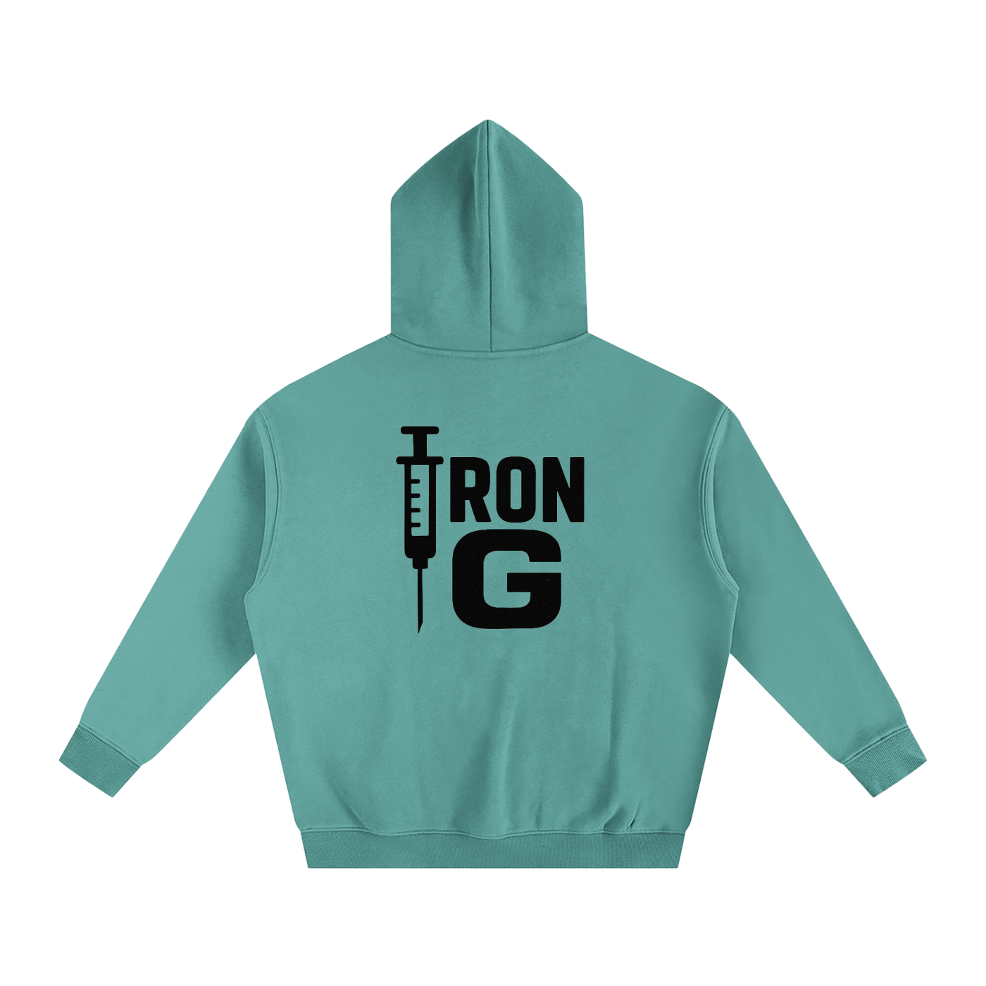 I AM STEROIDS Oversize Hoodie, black letters