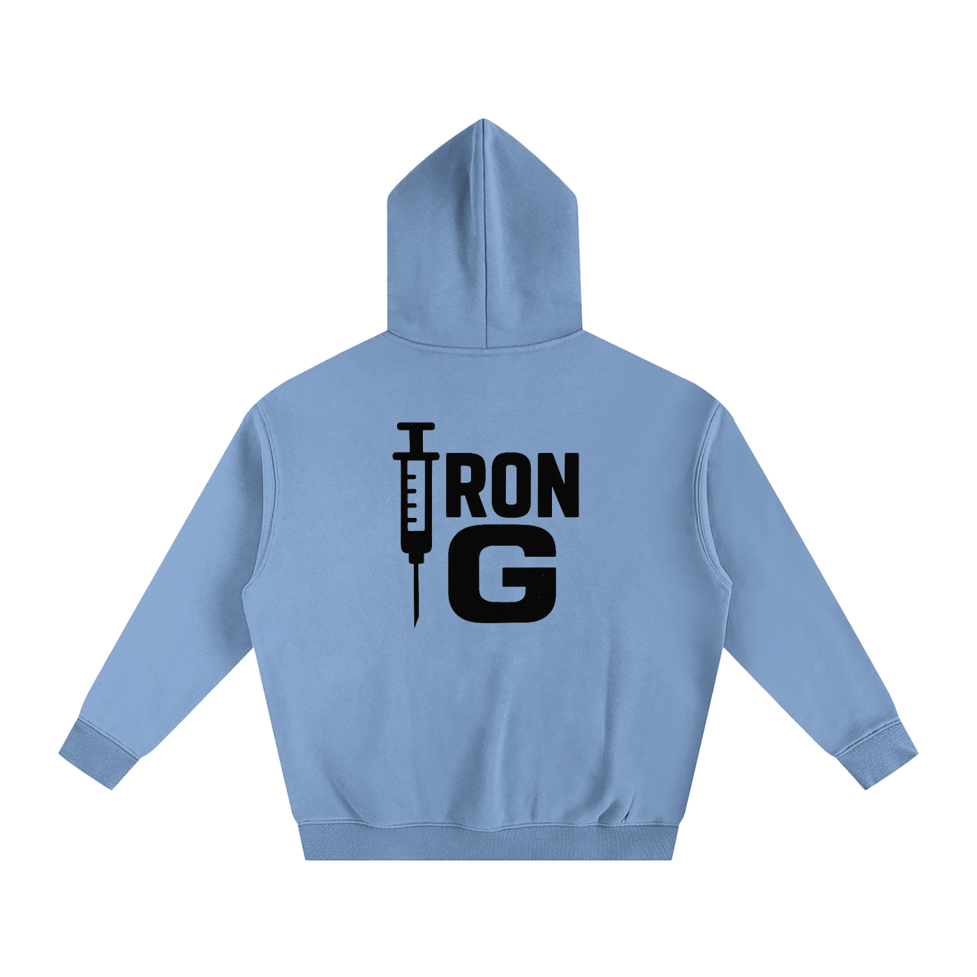 I AM STEROIDS Oversize Hoodie, black letters