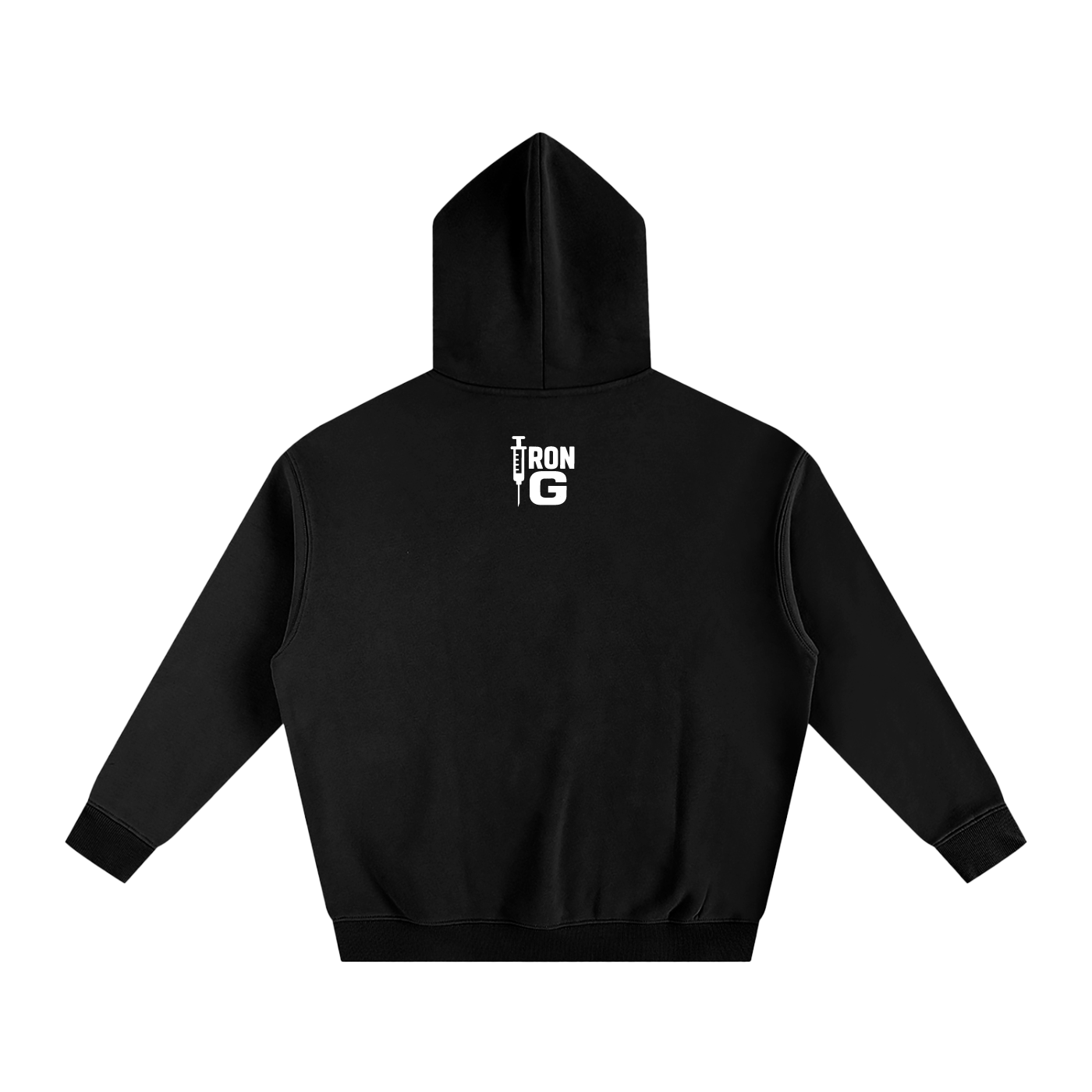 EAT LIFT PIN WIN Oversize Hoodie, white letters