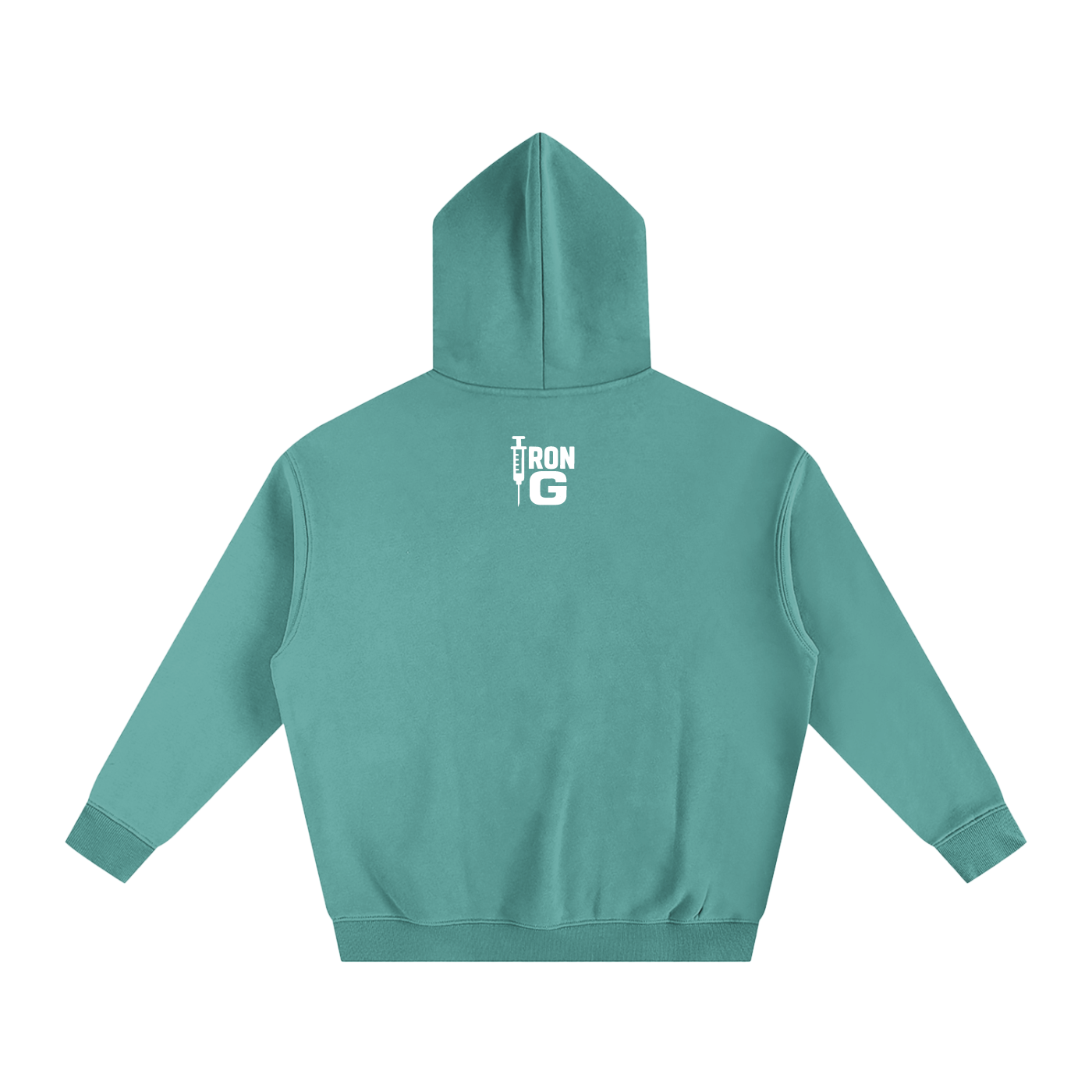 EAT LIFT PIN WIN Oversize Hoodie, white letters